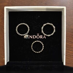 Pandora Silver Ring Set
